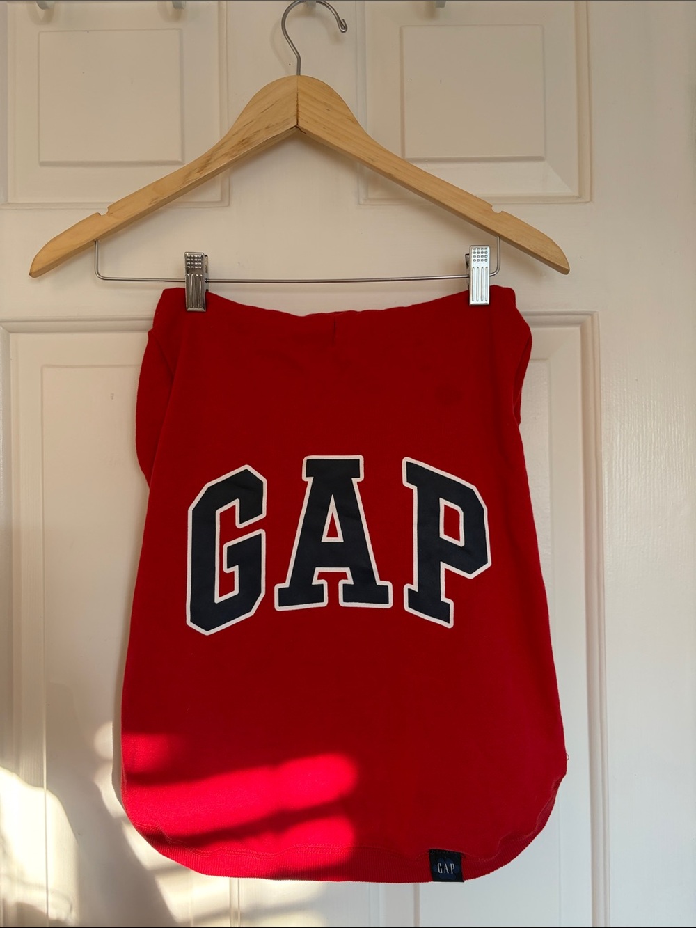 GAP Red Dog Hoodie Logo Sweatshirt Pet Apparel Size XL